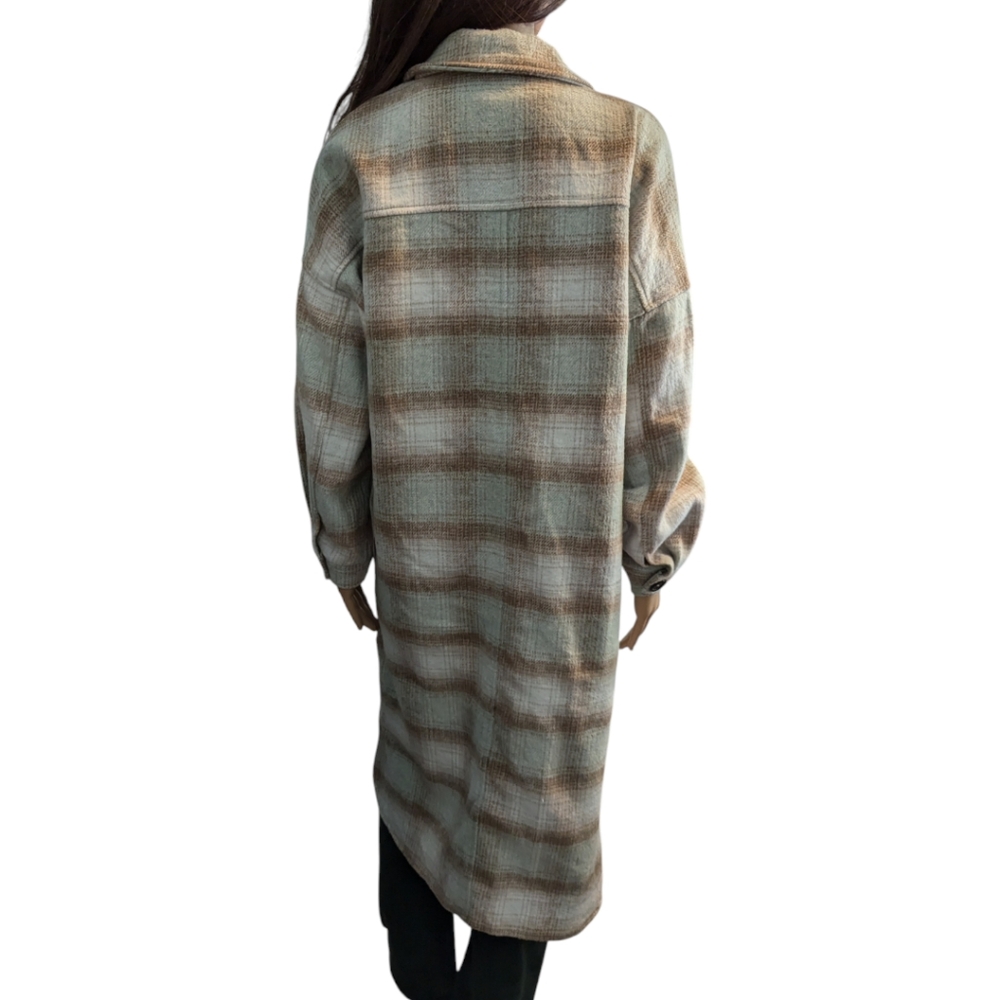 A.peach women's long shacket, size small - Picture 2 of 11